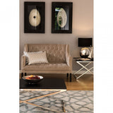 Tribute Coffee Table, Leather, Stainless Steel, Black