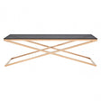Criss Cross Coffee Table, Stainless Steel, Glass