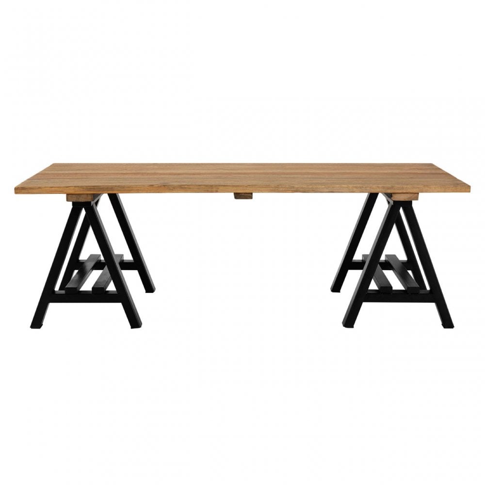 Townhouse Coffee Table, Iron, Pine Wood