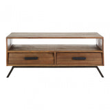 Brooklyn Coffee Table, Fir Wood, Iron, Natural