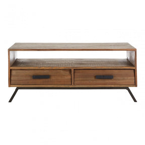 Brooklyn Coffee Table, Fir Wood, Iron, Natural
