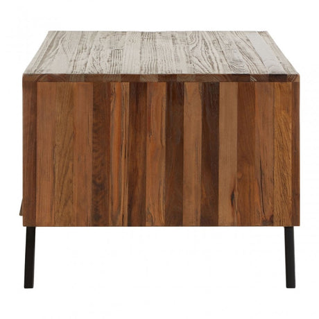 Brooklyn Coffee Table, Fir Wood, Iron, Natural