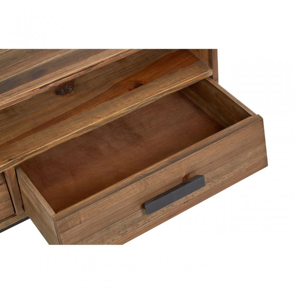 Brooklyn Coffee Table, Fir Wood, Iron, Natural