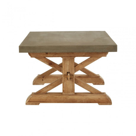 Pompeii Wooden Coffee Table, Fir Wood, Grey
