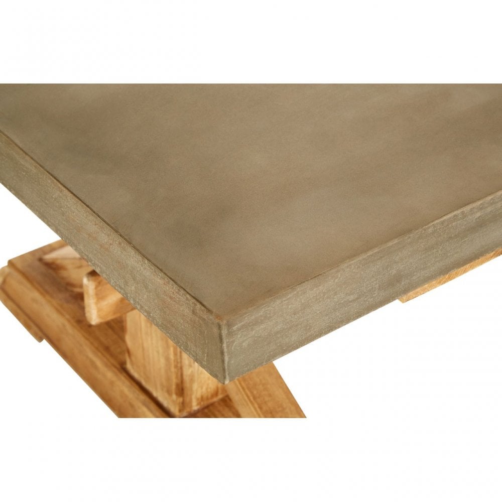 Pompeii Wooden Coffee Table, Fir Wood, Grey