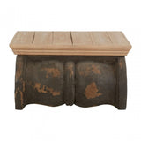 Pompeii Ornate Coffee Table, Wood, Polyresin, Grey