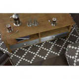 Shoreditch Coffee Table, Aluminium, Fir Wood, Brown