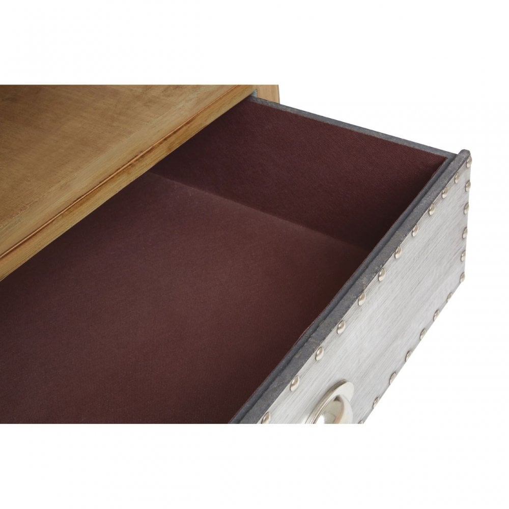 Shoreditch Coffee Table, Aluminium, Fir Wood, Brown