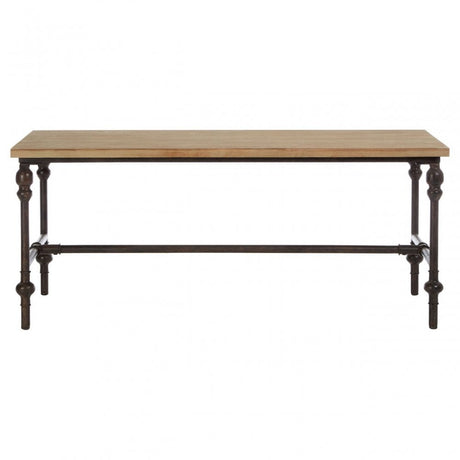 Tribeca Coffee Table, Fir Wood, Iron, Natural