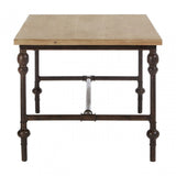 Tribeca Coffee Table, Fir Wood, Iron, Natural
