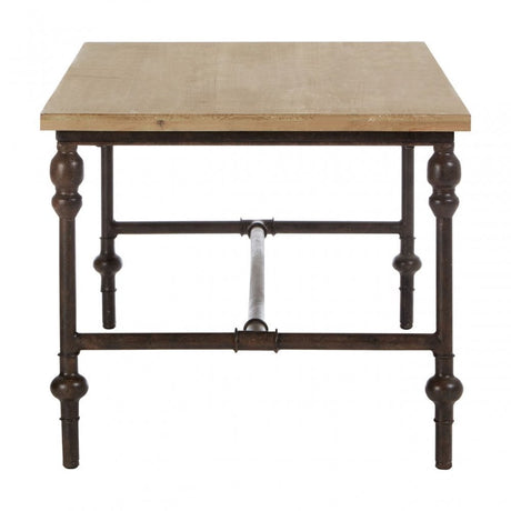 Tribeca Coffee Table, Fir Wood, Iron, Natural