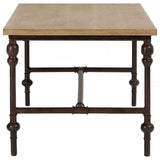 Tribeca Coffee Table, Fir Wood, Iron, Natural