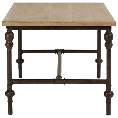 Tribeca Coffee Table, Fir Wood, Iron, Natural