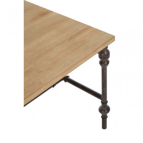 Tribeca Coffee Table, Fir Wood, Iron, Natural