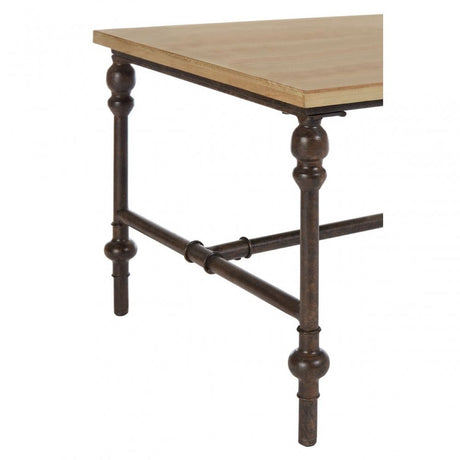 Tribeca Coffee Table, Fir Wood, Iron, Natural