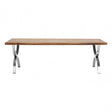 Greenwich Coffee Table, Fir Wood, Stainless Steel, Natural