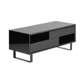 Coffee Table, High Gloss, Iron with Vinyl, Black