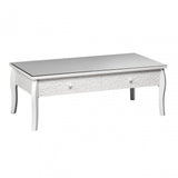 Chamonix Coffee Table, Glass, White