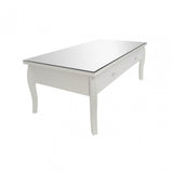 Chamonix Coffee Table, Glass, White