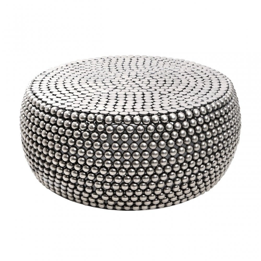 Tempura Coffee Table, Iron, Silver