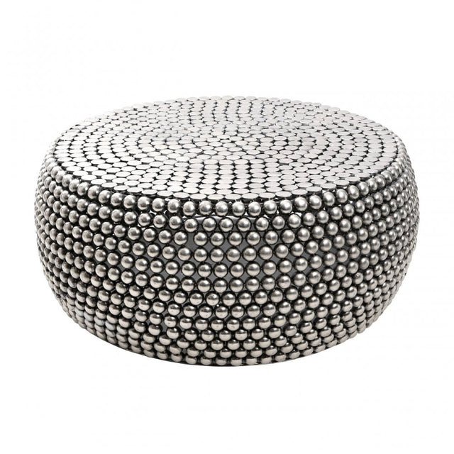 Tempura Coffee Table, Iron, Silver