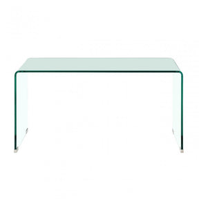 Matrix Coffee Table, Bent Glass, Clear