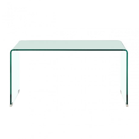 Matrix Coffee Table, Bent Glass, Clear
