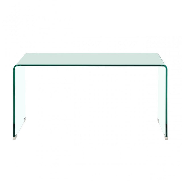 Matrix Coffee Table, Bent Glass, Clear