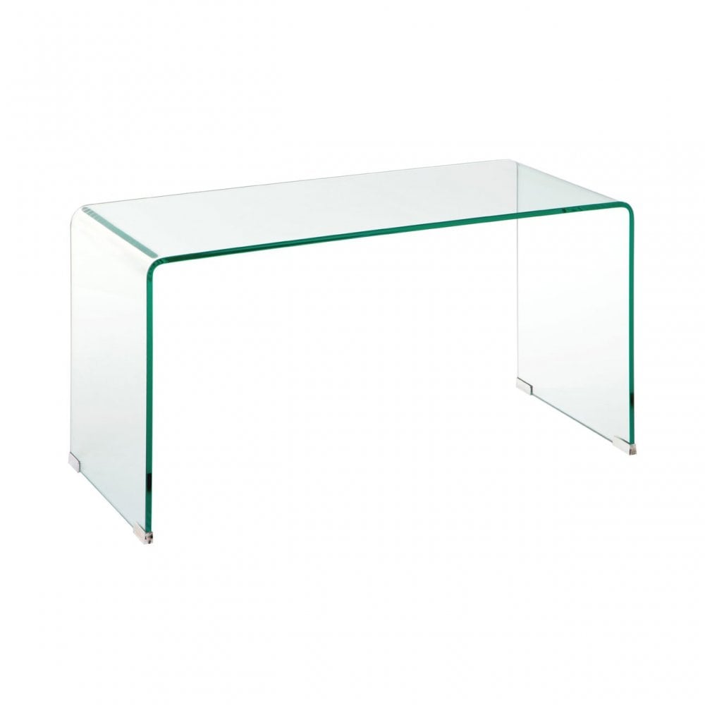 Matrix Coffee Table, Bent Glass, Clear