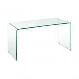 Matrix Coffee Table, Bent Glass, Clear