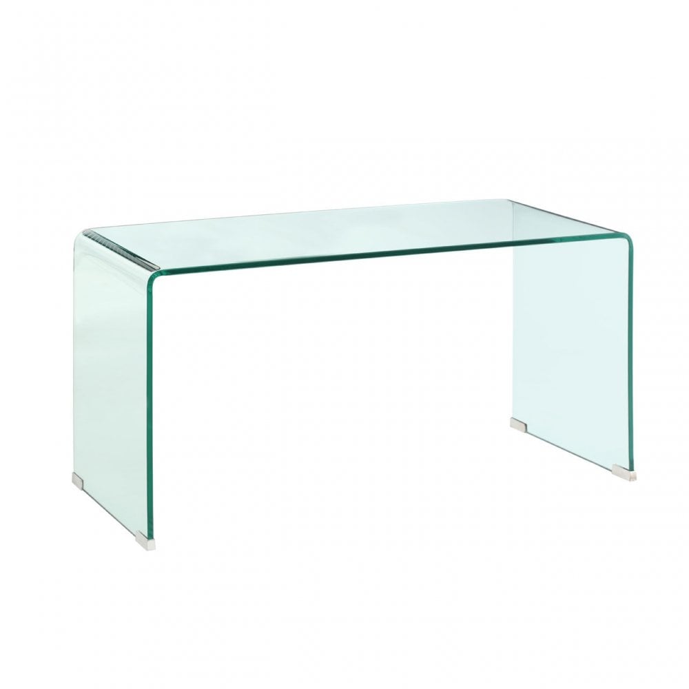 Matrix Coffee Table, Bent Glass, Clear