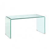 Matrix Coffee Table, Bent Glass, Clear