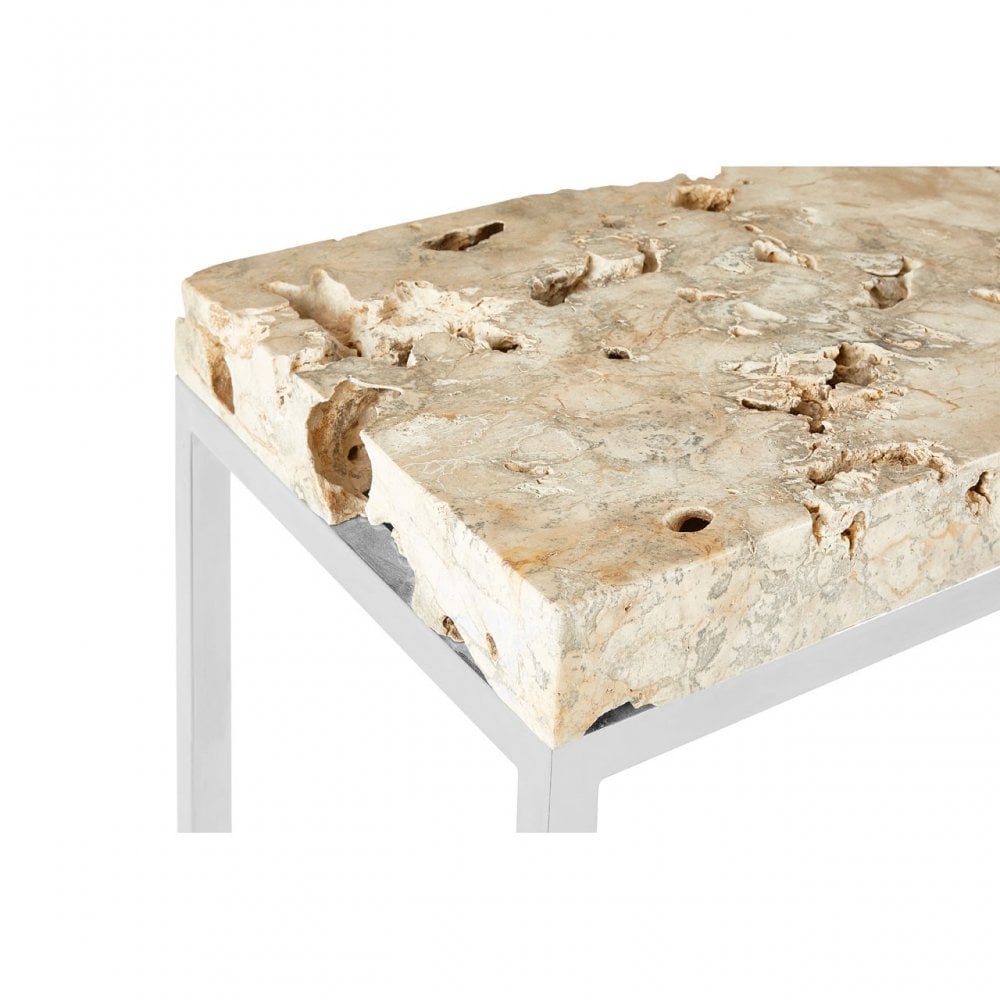Artefacto Cheese Stone Console Table, Brown