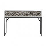 Lombok Console Table, Fir Wood, Grey