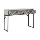 Lombok Console Table, Fir Wood, Grey