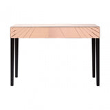 Tuskin Earl Console Table, Wood, Mirrored Glass, Gold
