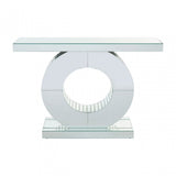 Gianara Console Table, Crystal Mirror, Silver
