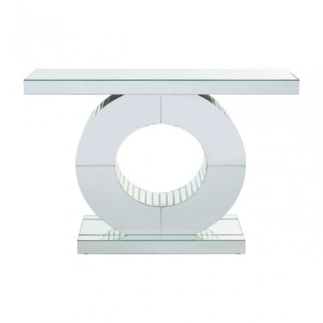 Gianara Console Table, Crystal Mirror, Silver