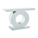Gianara Console Table, Crystal Mirror, Silver