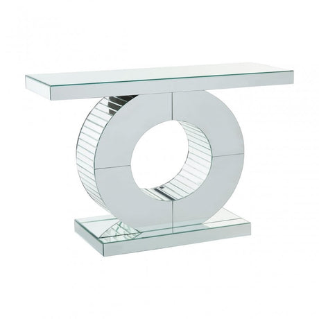 Gianara Console Table, Crystal Mirror, Silver