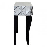 Soho Smoke Glass Console Table, Wood, Mirrored Glass, Wood, Silver