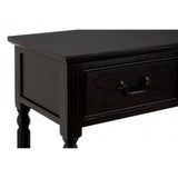 Legacy 3 Drawer Vintage Black Console Table, Wood, Black