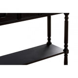 Legacy 3 Drawer Vintage Black Console Table, Wood, Black