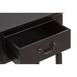Legacy 3 Drawer Vintage Black Console Table, Wood, Black