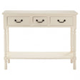 Legacy 3 Drawer Vintage Black Cream Table, Wood, White