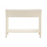 Legacy 3 Drawer Vintage Black Cream Table, Wood, White