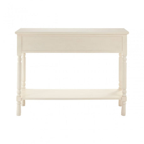 Legacy 3 Drawer Vintage Black Cream Table, Wood, White