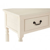 Legacy 3 Drawer Vintage Black Cream Table, Wood, White