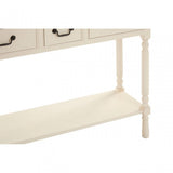 Legacy 3 Drawer Vintage Black Cream Table, Wood, White