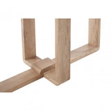 Barton Console Table, Wood, Tempered Glass, Natural